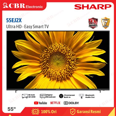 Jual TV SHARP 55inch LED 55EJ2X UHD Easy Smart TV Kota Batam