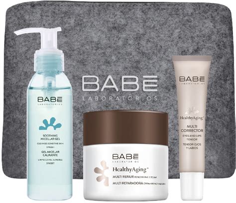 Антивіковий набір для догляду за шкірою BABE Laboratorios Healthy Aging з косметичкою у