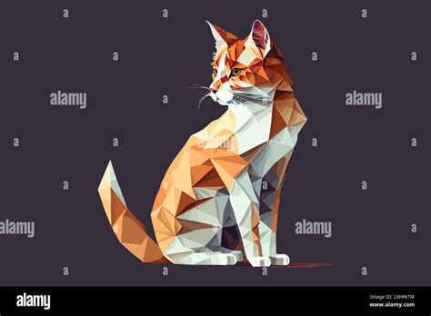Cat Low Poly Vector Illustration Stock Vector Image And Art Alamy