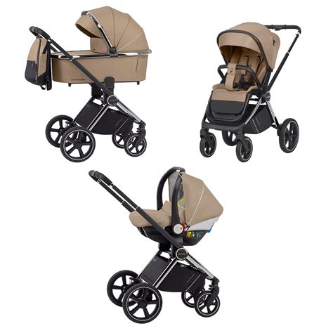 Коляска 3 в 1 Carrello Ultimo, CRL-6512, Pearl Beige (Бежевый) Chrome ...