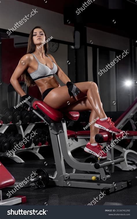 Athletic Sexy Girl Bikini Posing Gym Stock Photo 2116741292 Shutterstock