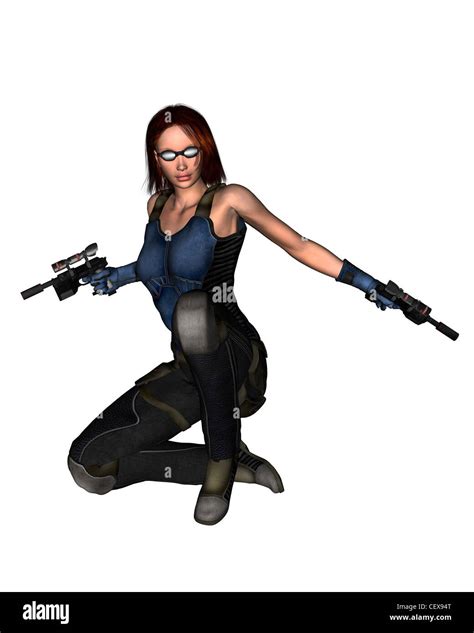 Female Sci-Fi Mercenary - 2 Stock Photo - Alamy