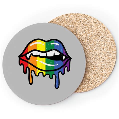Lgbt Pride Gay Pride Lip Bite Drip Rainbow Flag Lgbtq Couple Women Men