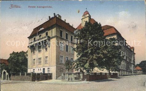 AK Zittau Blick nach dem neuen Königl Amtsgericht und Gefangenenhaus