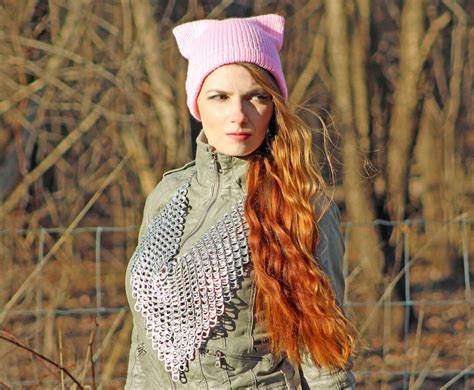 Light Pink Pussy Hat Cat Kitten Hat Blush Pink Ear Slouchy Cap Women S Rights March On