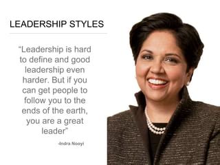 Indra Nooyi Leadership Style | PPT