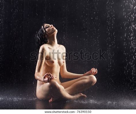 Nude Woman Lotus Position Stock Photo 76390150 Shutterstock