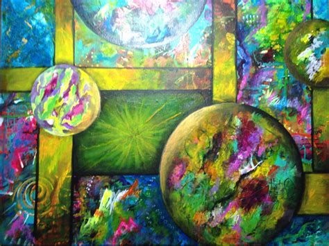 Abstract Worlds Acrylic Abstract Art Painting