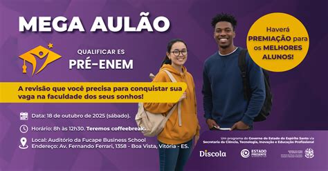Curso Pré-enem Presencial - SECTI - Mega Aulão Qualificar Pré-Enem: preparação gratuita e ...