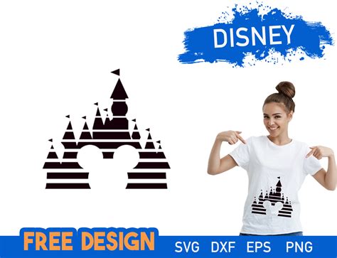 Mickey Mouse Castle Svg Free