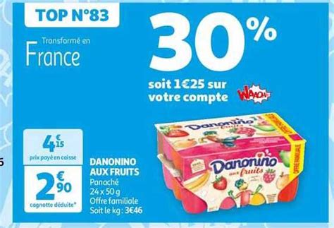 Promo Danonino Aux Fruits Chez Auchan Icatalogue Fr