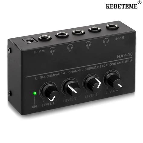 KEBETEME HA400 Audio Amplifier 4 Channels Mini O Stereo Headphone