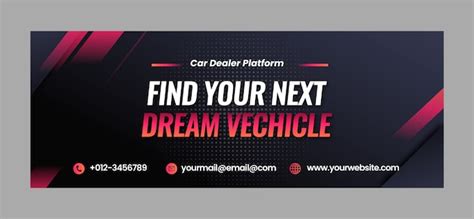 Free Vector Gradient Car Dealer Facebook Cover