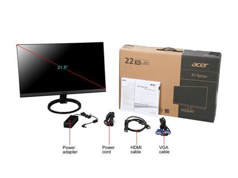Acer R Series R221Q bid 22" (Actual size 21.5") IPS 4ms (GTG ...