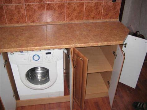 Как встроить стиральную машину в кухонный гарнитур: Фото, видео.