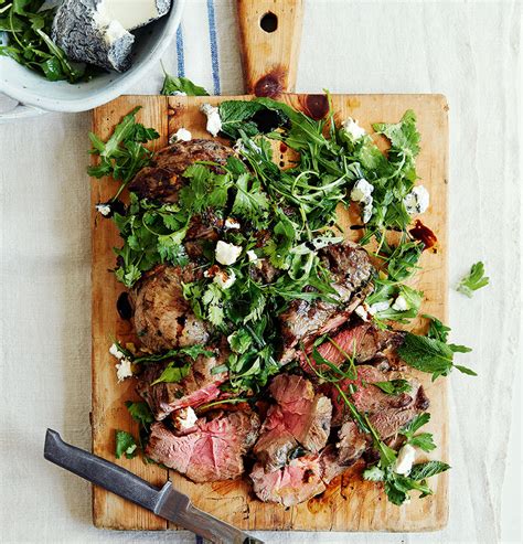 Grilled Leg Of Lamb With Goat S Cheese And Herb Salad Delicious Magazine