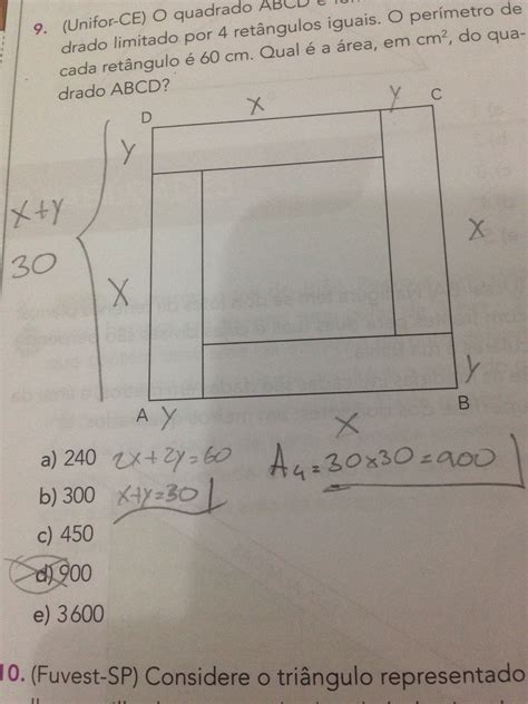 O Quadrado Abcd Formado Por Um Quadrado Limitado Por Ret Ngulos