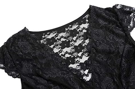 Women S Plus Size Lingerie Lace Babydoll Black Chemise Set Sleepwear