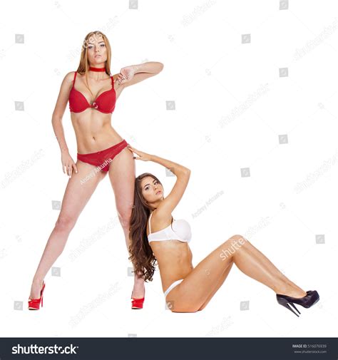 Beautiful Sexy Models Blonde Brunette Women Stock Photo Shutterstock