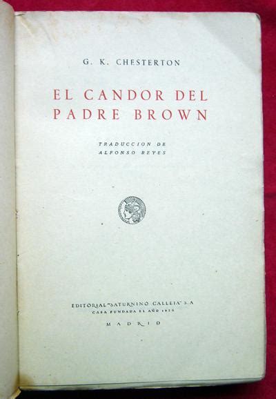 El Candor Del Padre Brown By G K Chesterton Alfonso Reyes Bien