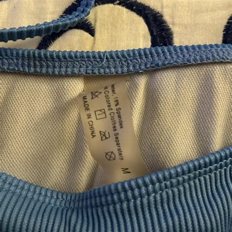 Blue Bikini Set With Tie Top And Bottoms Beachyvibes Depop