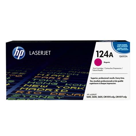 Hp 1600 Cm1015mfp Original Magenta Toner Cartridge 124a