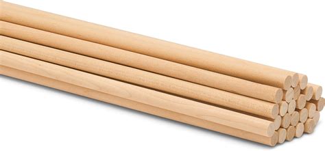 Amazon Pcs Birch Wooden Rods For Crafts Unfinished Hardwood