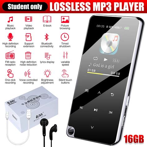 Mp3-плеер, 16 ГБ, Bluetooth, MP4, воспроизведение видео | AliExpress