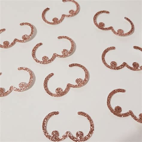 Lesbian Bachelorette Party Boob Confetti Breast Confetti Two Etsy