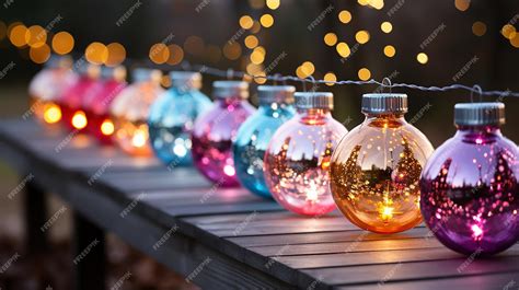 Premium Photo | Bright Christmas Lights Decoration