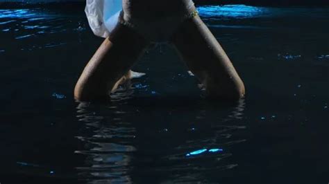 Sexy Hot Brunette In White Bodysuit Crea Stock Video Pond