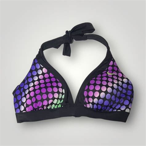 Nike Bikini Swim Suit Top Reversible Lightly Padded P Gem