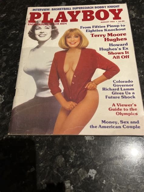 PLAYBOY MAGAZINE AUGUST 1984 Terry Moore Hughes Suzi Schott Complete