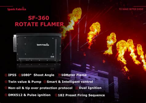Rotate Flamer SF-360 Flame Machine | Thunderbolt FX LTD