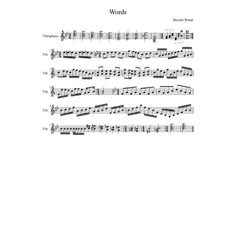 Words Piano Sheet Piano Sheet