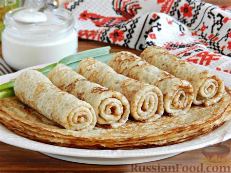 Рецепт: Блины из пшеничной муки грубого помола на RussianFood.com