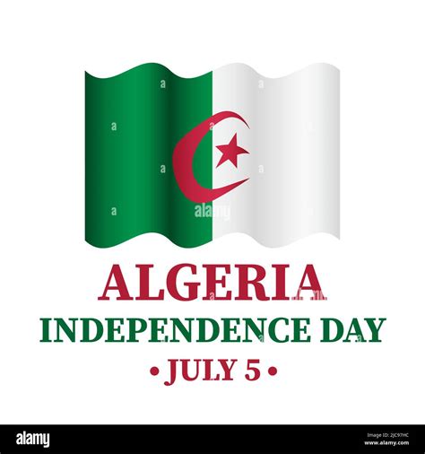 Algeria Independence Day typography poster. National holiday celebrate