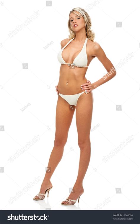 Sexy Blonde Woman Isolated Over White Stock Photo 19768096 Shutterstock