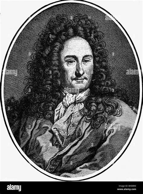 Portrait Of Gottfried Wilhelm Leibniz Black And White Stock Photos