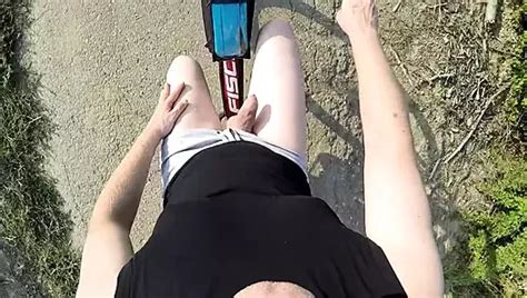 Naked And Horny In Public Bikecam Riding Nude In Nature Shaved Body Exhibitionist