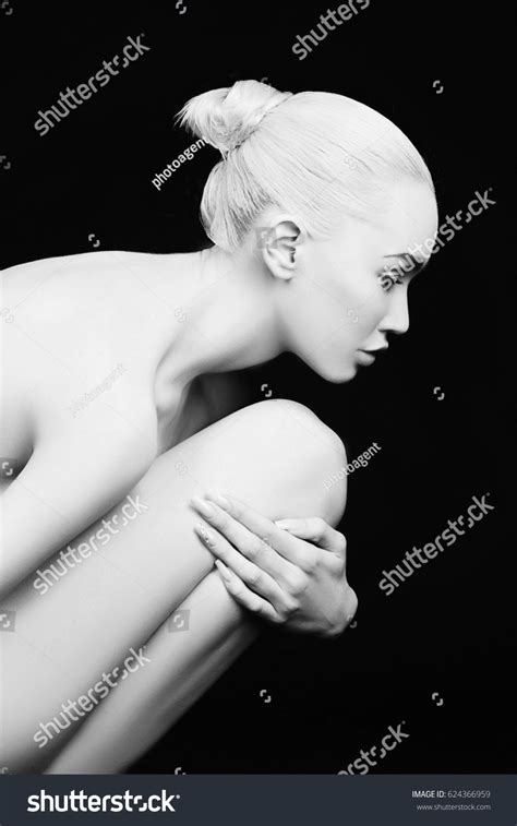 Beautiful Nude Blonde Woman Posing Like Stock Photo 624366959 Shutterstock
