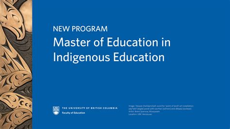 New Program: Master of Education in Indigenous Education – Faculty of