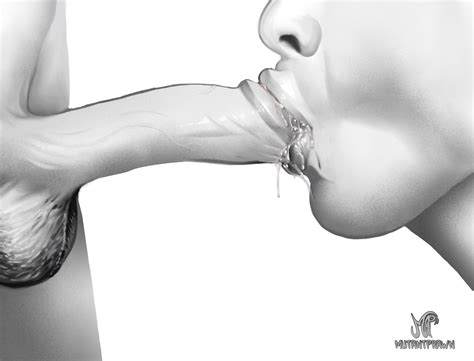 Blowjob Cum Greyscale By MutantPrawn Hentai Foundry