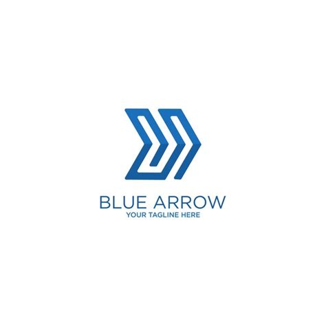 Premium Vector | Blue arrow logo design