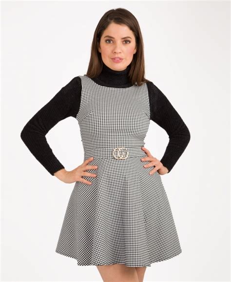 Skater Dress Sleeveless Check Skater Dress Krisp