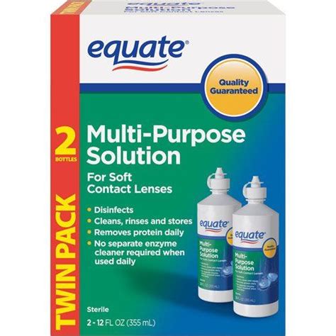 Equate Multi Purpose Solution Twin Pack 2 12 Oz 355 Ml Contact Lens Solution Solutions