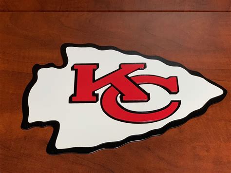 KC Kansas City Chiefs Kingdom Arrowhead Football Metal Wall - Etsy