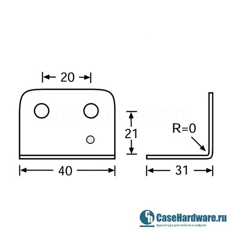 Угловая скоба 40 x 31 40431