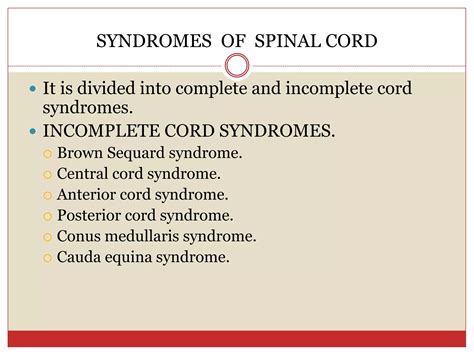 Spinal Cord Anatomy And Spinal Cord Syndromes Ppt