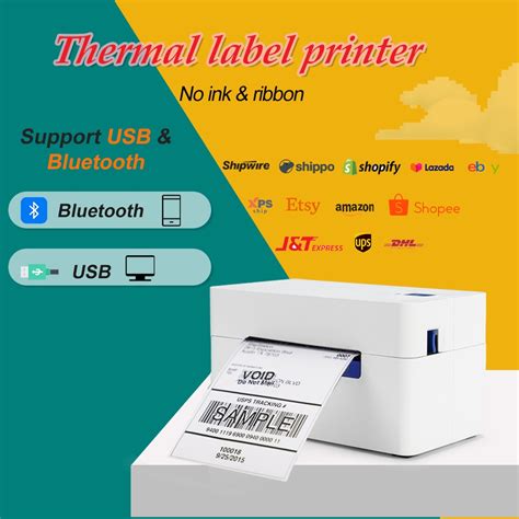 QR 368 Thermal Label Printer For A8 Size Shopee Waybill 3 Inch Business